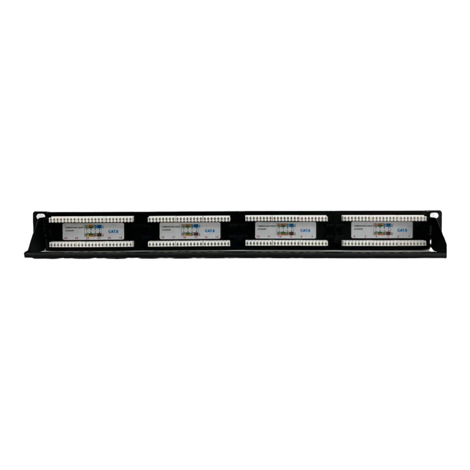 24 Port Patch Panel CAT6 UTP RJ45 19" Rack Mount - Image 2