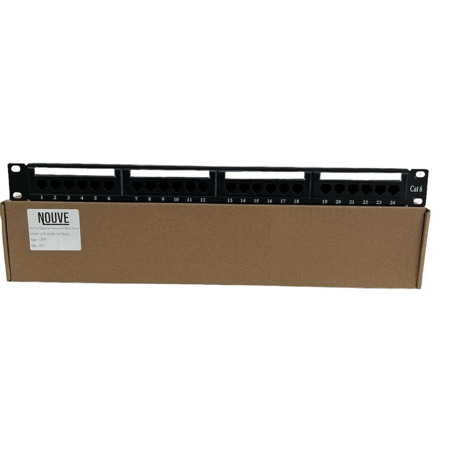 24 Port Patch Panel CAT6 UTP RJ45 19" Rack Mount - Image 5
