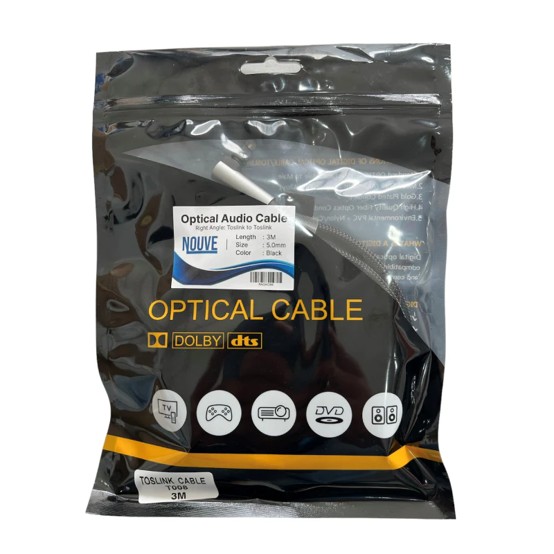 3m Right Angle Optical Audio Cable | Nylon Braided - Image 3
