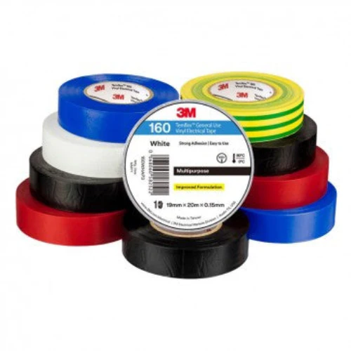 3M TAPE, VINYL ELECTRICAL 160 TEMFLEX, RAINBOW PACK OF 10, 19mm x 20m - Image 3