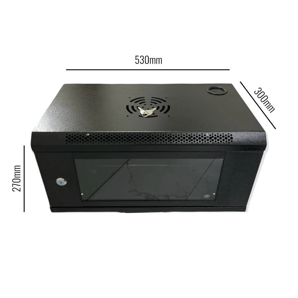 WC4US 4RU 19" Wall Mount Server Rack Cabinet 300mm Deep - Image 3