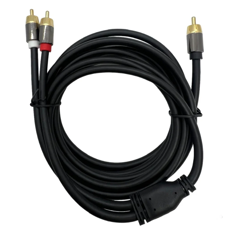 5m Premium Subwoofer Audio Cable 1 RCA to 2 RCA Y Splitter Gold Plated - Image 4