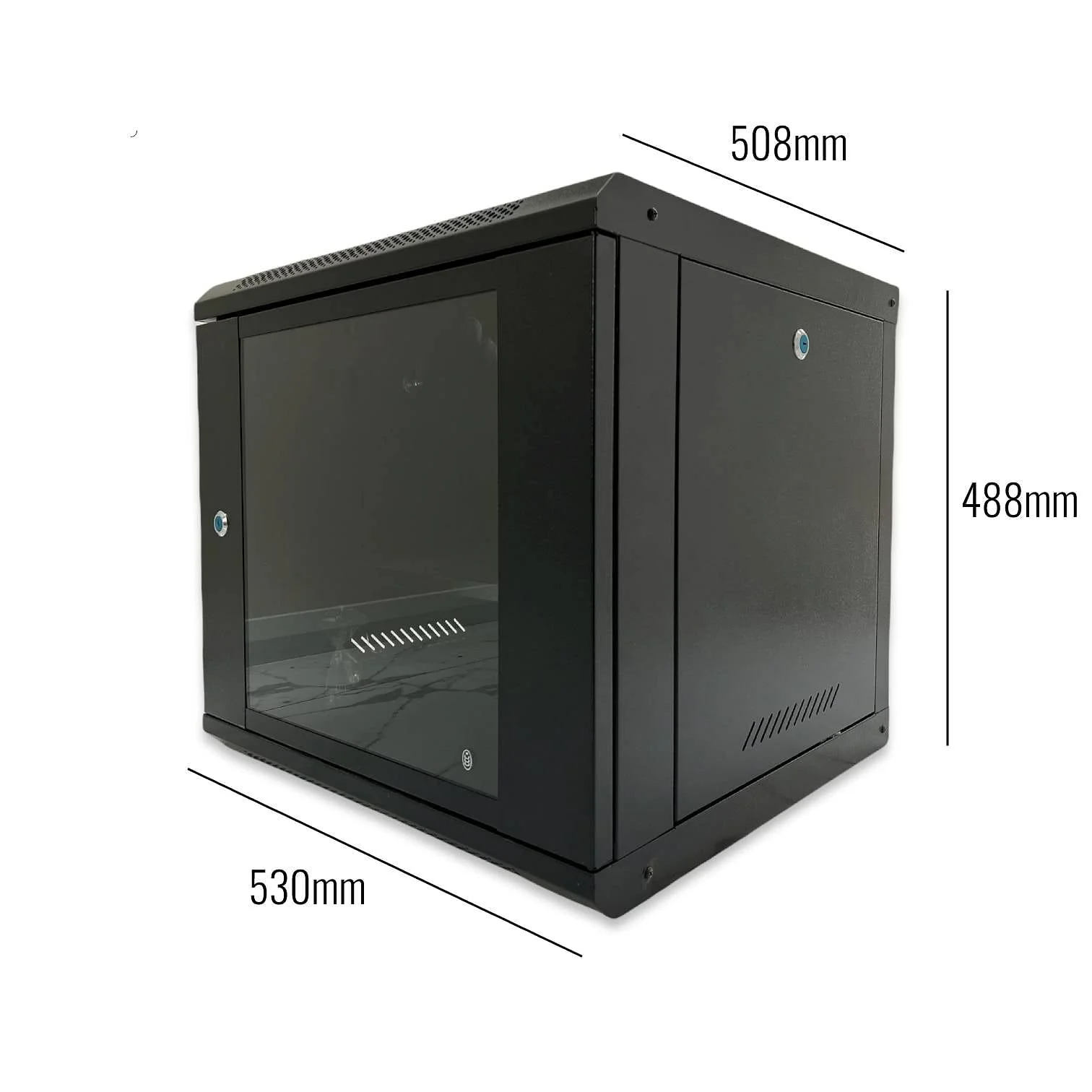 WC9U 9RU Data Cabinet Wall Mount 19" Server Rack 508mm - Image 3