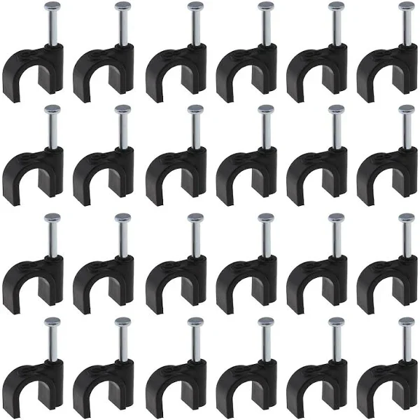 Cable Clips 8mm BLACK - 100pcs - Image 2