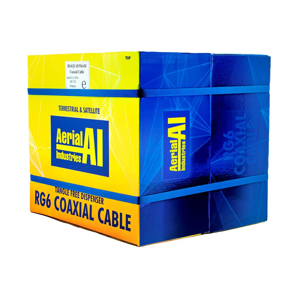 RG6 Coaxial Cable Box 305m Quad Shield - Image 3