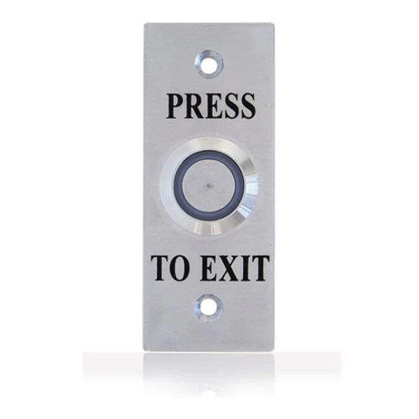Small Illuminated Green LED  Flush Button ST Plate-WES1911