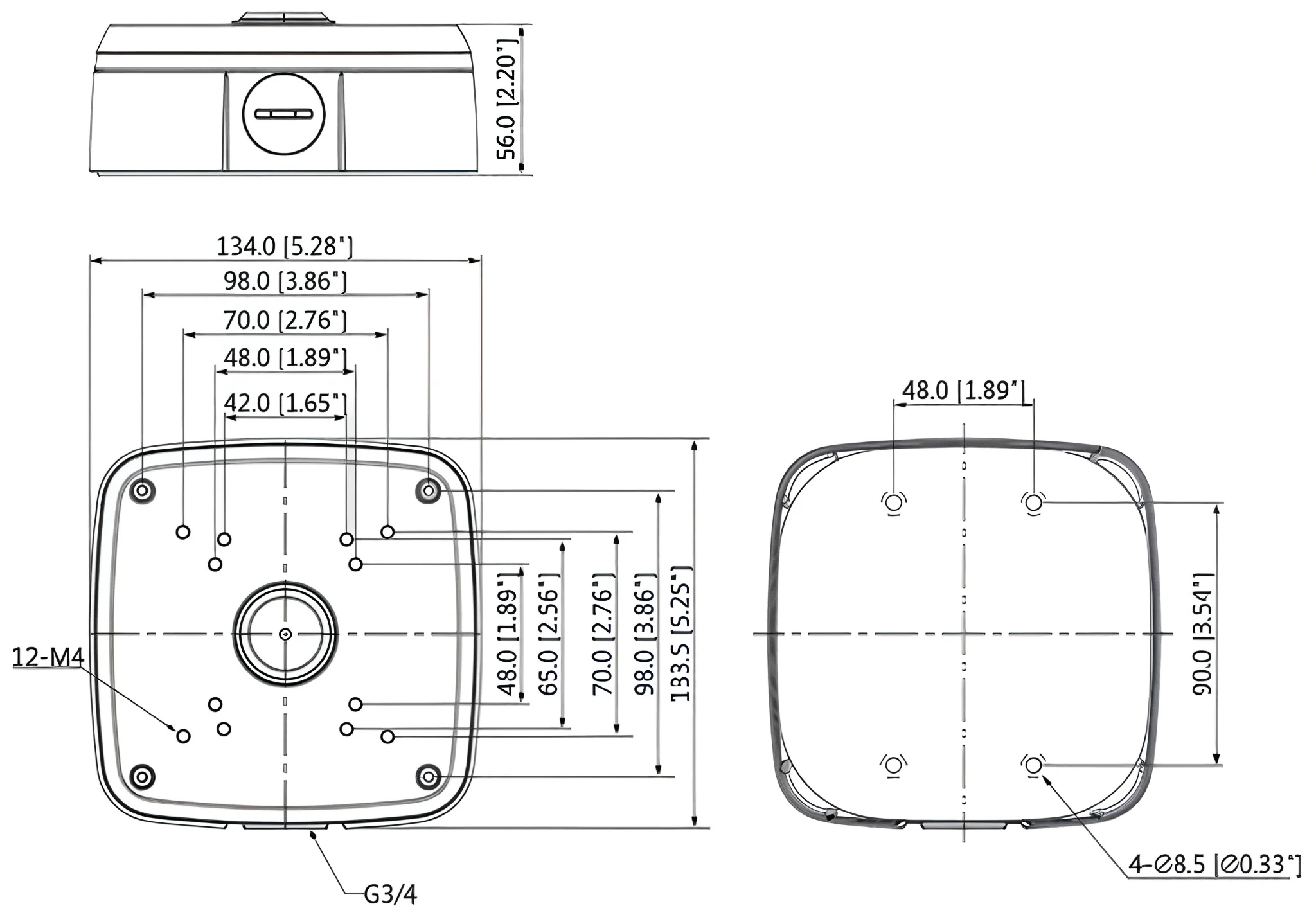 Dahua DH-PFA121 BLACK Water-Proof Junction Box - Image 6