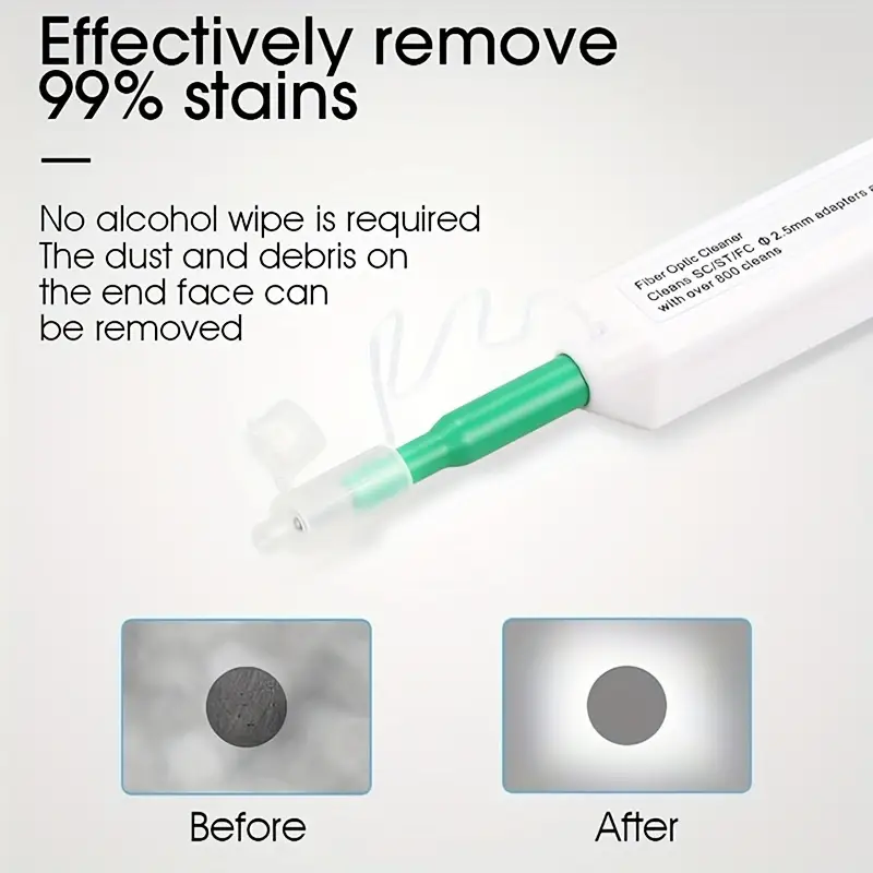 LC Fiber Optic Cleaning Pen Fiber Optic Flange Adapter Cleaning 1.25mm - Image 3