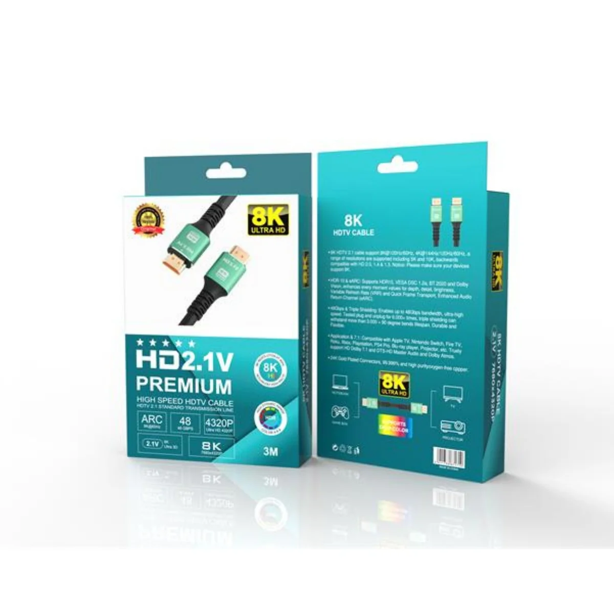 HDMI 2M 2.1V 8K 120Hz/60Hz Premium Cable - Image 4