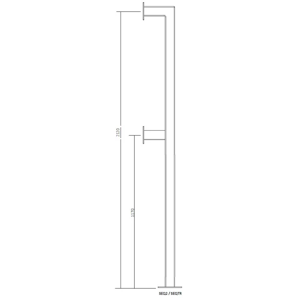 High Dual Reader / Intercom Bollard (75x75x1170 & 2120mm) SEQ2 - Image 2