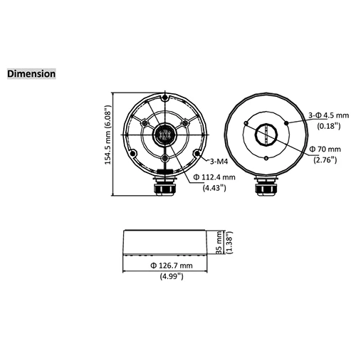 Hikvision DS-1280ZJ-DM8 CCTV Camera Bracket - Image 3