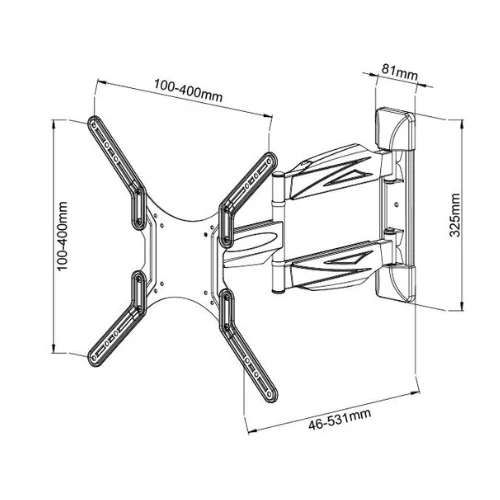 NOUVE NPLB171M-SW FULL MOTION BRACKET 23''-55'' - Image 3
