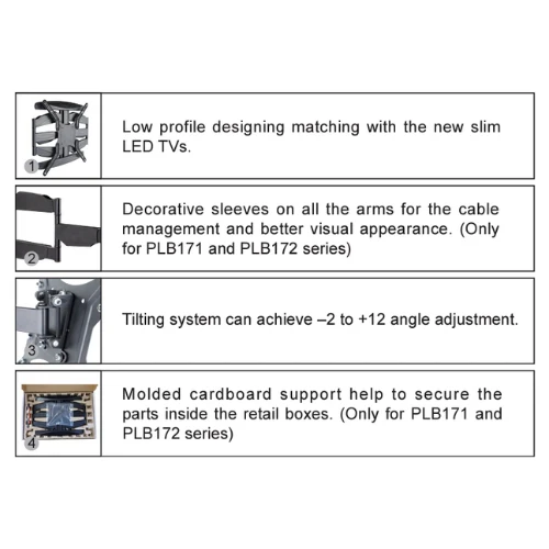 NOUVE NPLB171M-SW FULL MOTION BRACKET 23''-55'' - Image 7