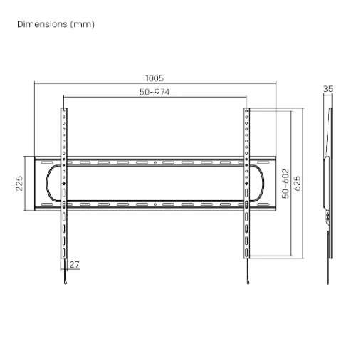 NOUVE NPLB73 FIXED WALL MOUNT WITH STRING LOCK 60''-120'' 120KG - Image 4