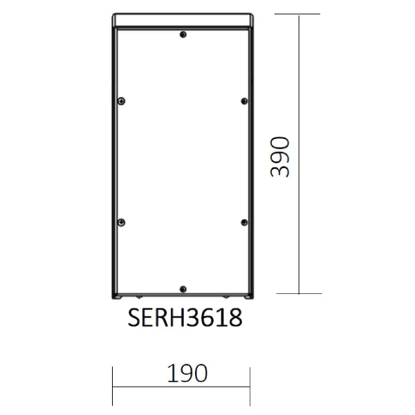 Rain Hood Polyethelene Black Board Mounting Panel (360mm x 180mm) - Image 2