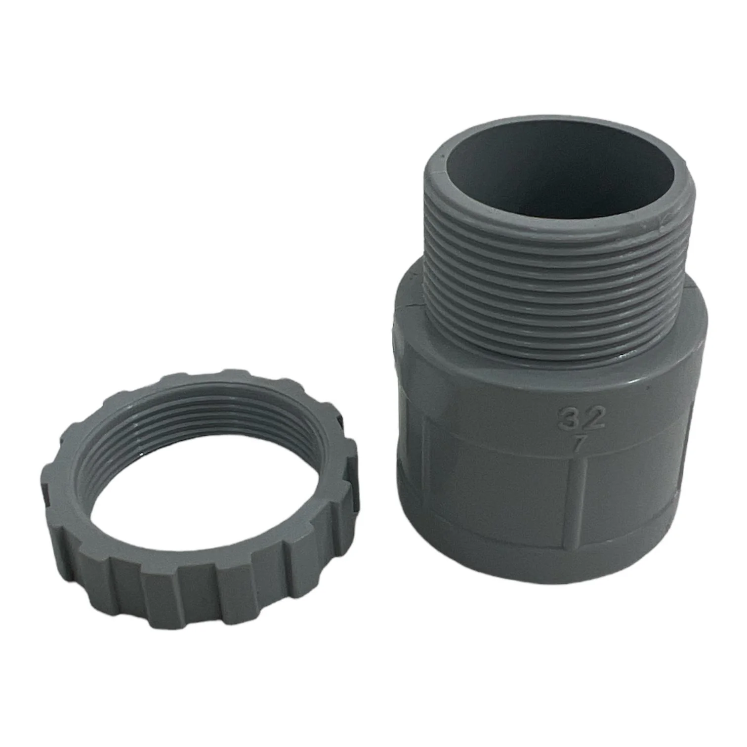 Plain to Screw Adapter with Lock Ring - 32mm