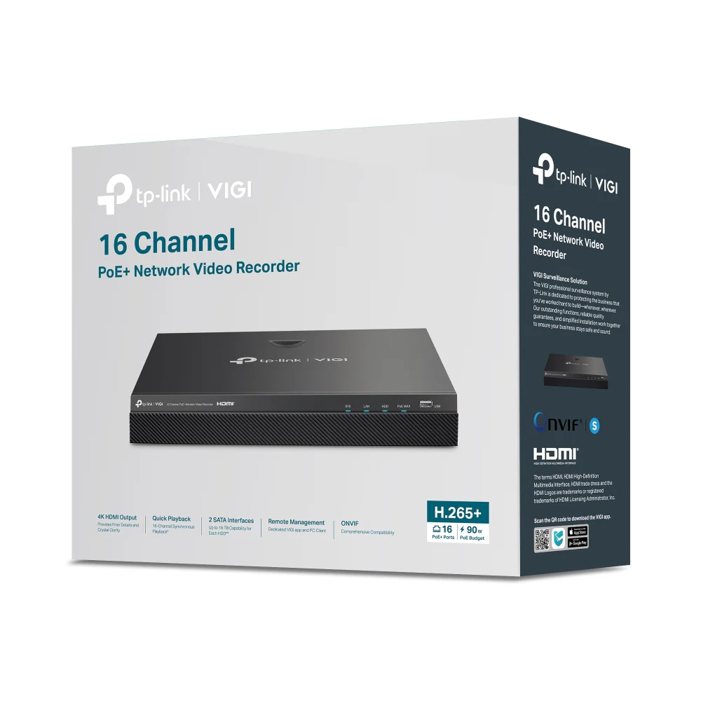 Tp-Link VIGI 16 Channel PoE+ Network Video Recorder VIGI NVR2016H-16P - Image 5