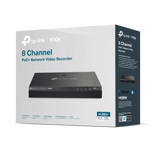 Tp-Link VIGI 8 Channel PoE+ Network Video Recorder 2 x HDD Slots VIGI NVR2008H-8MP - Image 4