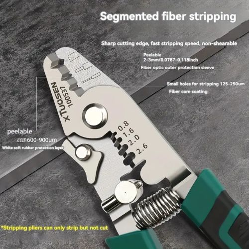 Precise 3 Holes Fibre Optic Wire Striper (6.5 Inch) Heavy Duty - Image 4
