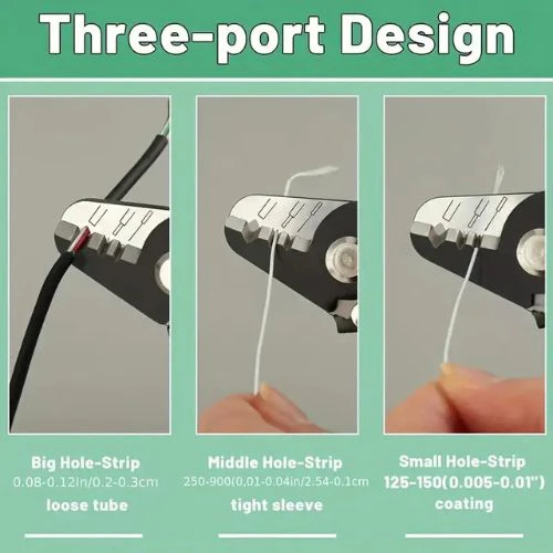 Precise 3 Holes Fibre Optic Wire Striper (6.5 Inch) Heavy Duty - Image 6
