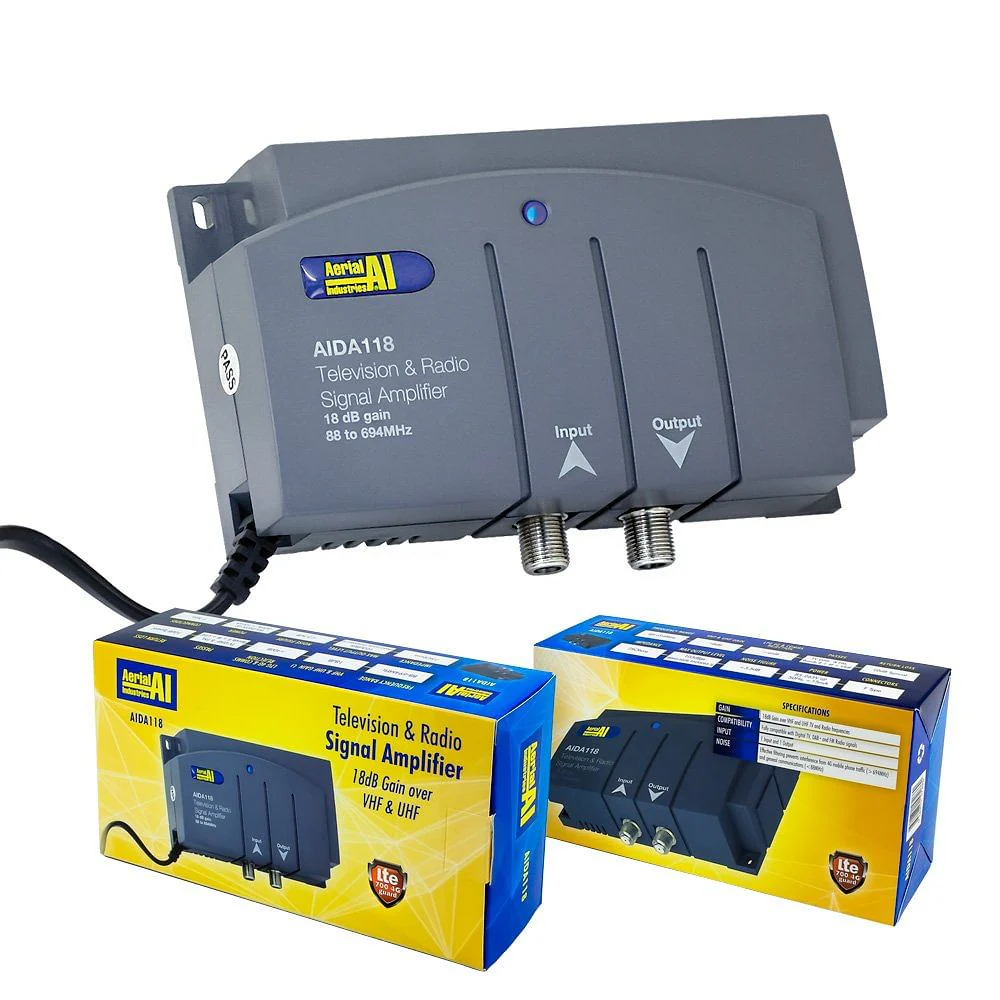 TV & Radio Indoor Antenna Signal Distribution Amplifier 18dB Gain 88-694MHz - Image 5