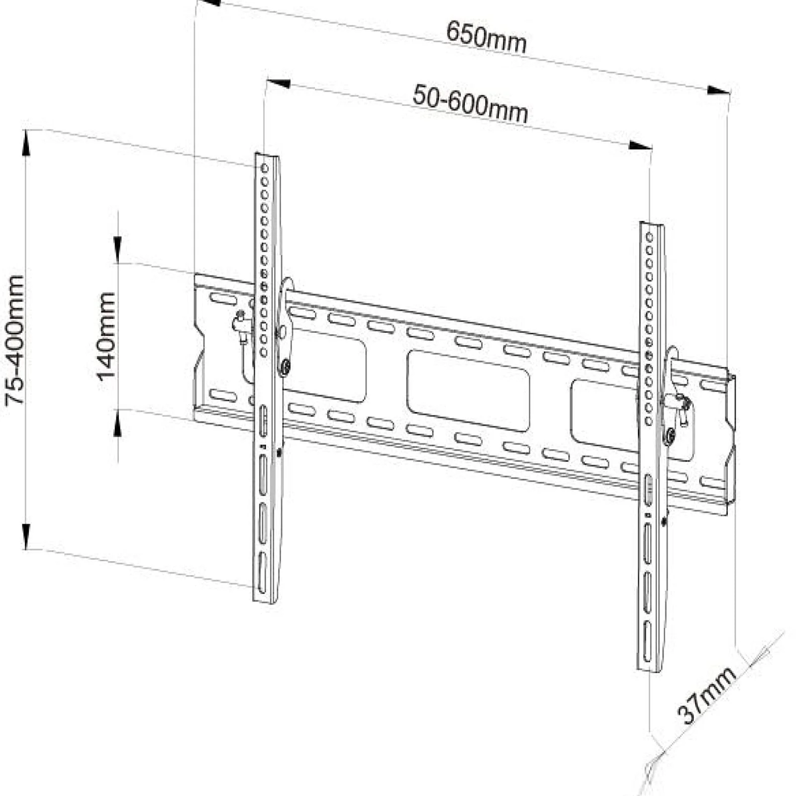 TV Wall Mount Bracket Tilt 40"-65" | NPLB144L | Load capacity 50kg - Image 2