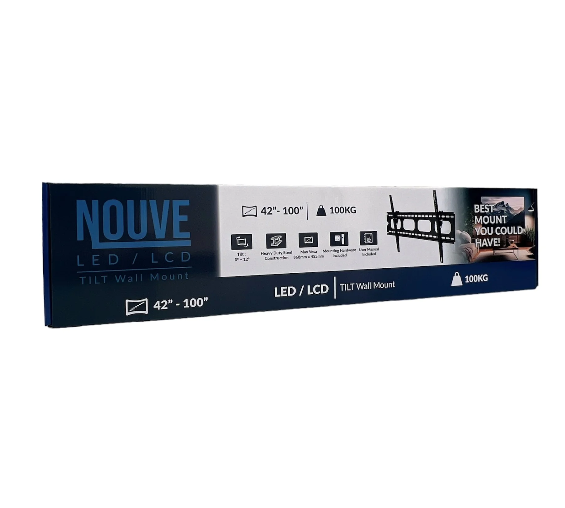 TV Wall Bracket Tilt 42"-100" | NPLB118L | Load Capacity 100kg - Image 3