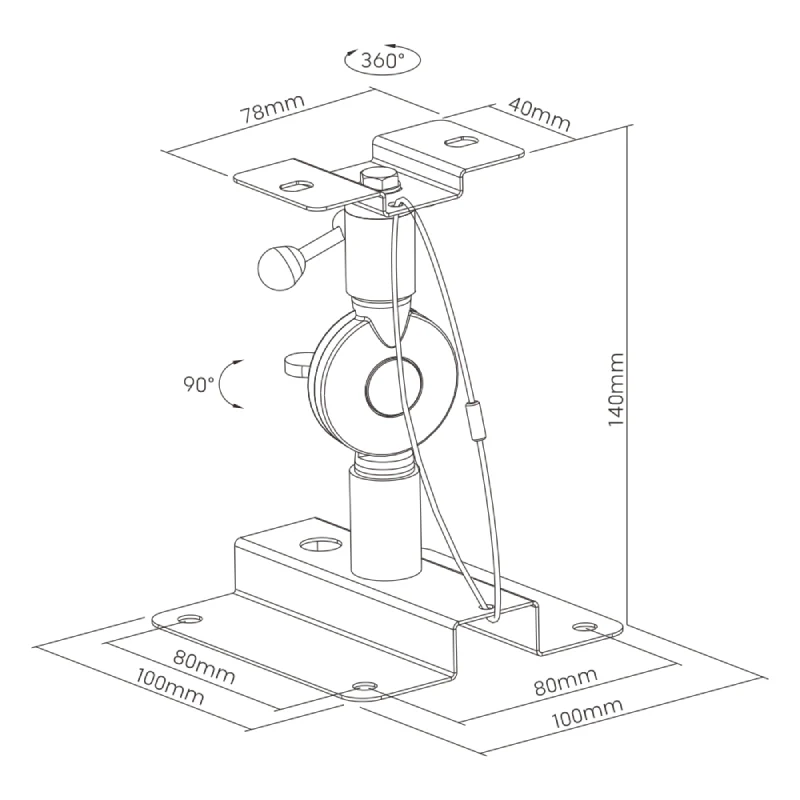 Universal Speaker Wall Mount Bracket 15kg SB-03 | 1 Pair (2 Pieces) - Image 5
