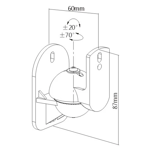 Universal Speaker Wall Mount Bracket 3.5kg SB-24 | 1 Pair (2 Pieces) - Image 3